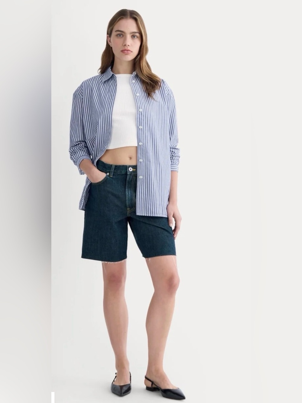 NWT EVERLANE THE OG BAGGY JEAN SHORT, SIZE 25R